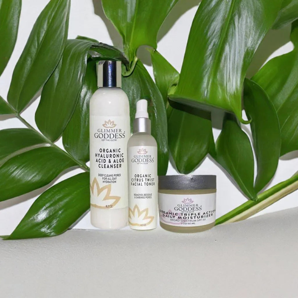 ORGANIC 3 STEP ANTI-AGING SKIN CARE KIT - CLEANSE, TONE, HYDRATE - aging, anti, cleanse, moisturize, natural, radiant, skin, tone, with, youthful , MayasBeautyPalace , www.mayasbeautypalace.com , Beauty & Skincare