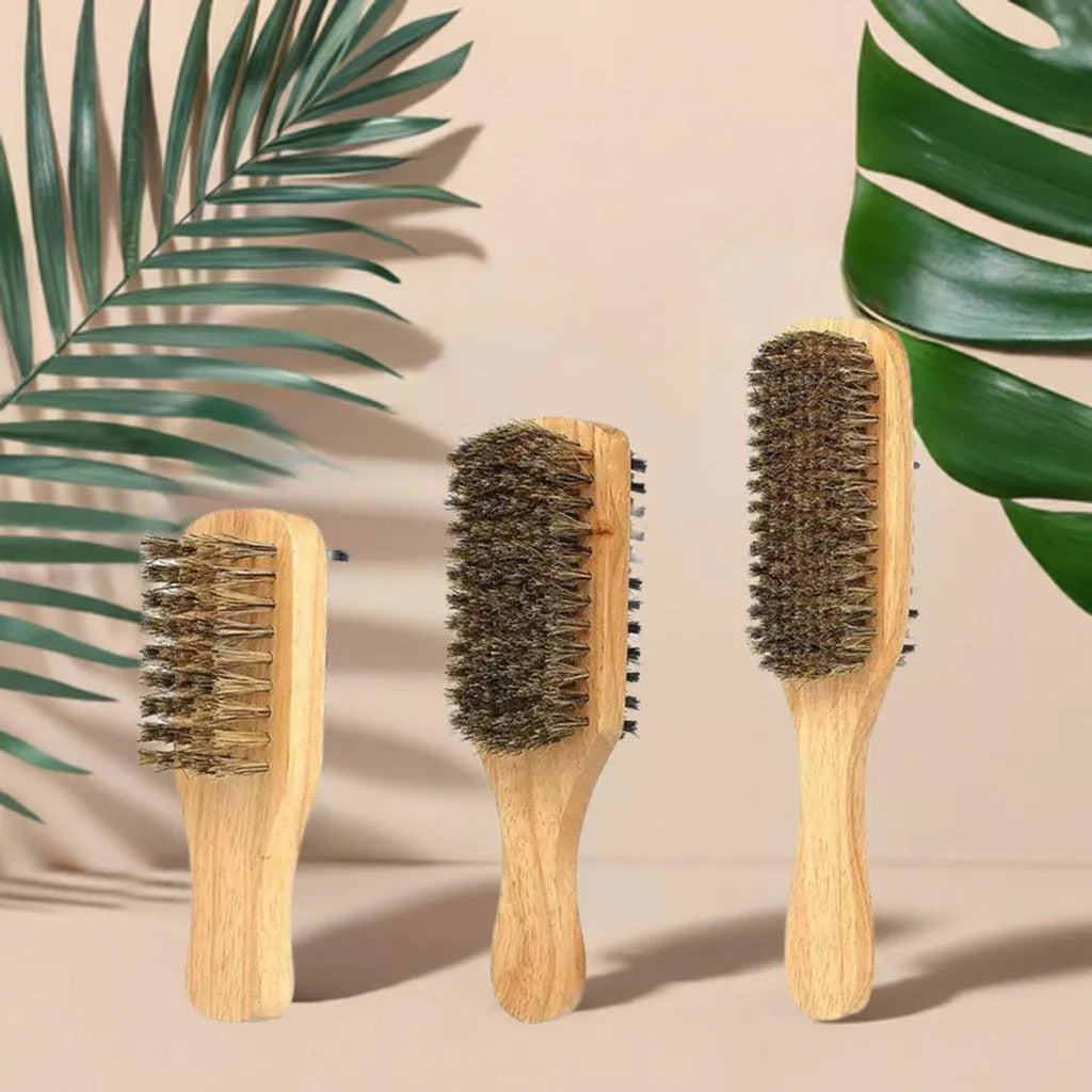 PREMIUM NATURAL BOAR BRISTLE WOODEN HAIR BRUSH FOR MEN: GENTLE GROOMING ESSENTIAL! - beard, boar, bristle, brush, hair, men, natural, wooden , MayasBeautyPalace , www.mayasbeautypalace.com , Hair