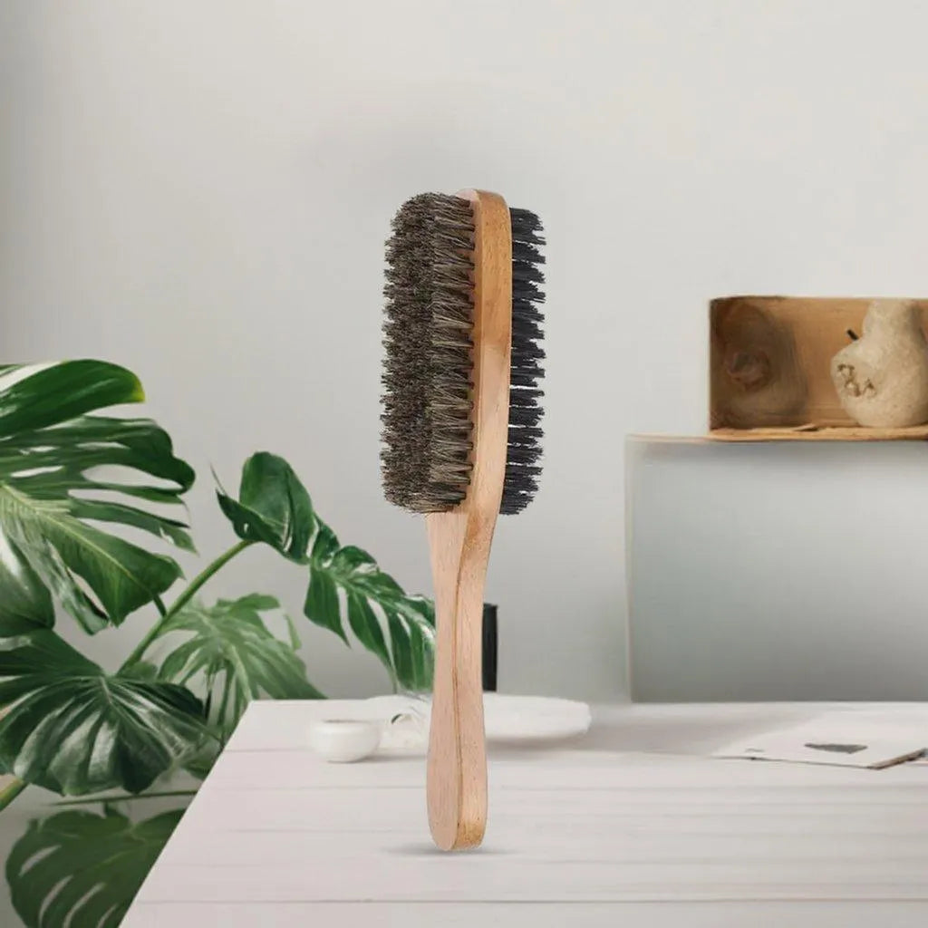 PREMIUM NATURAL BOAR BRISTLE WOODEN HAIR BRUSH FOR MEN: GENTLE GROOMING ESSENTIAL! - beard, boar, bristle, brush, hair, men, natural, wooden , MayasBeautyPalace , www.mayasbeautypalace.com , Hair