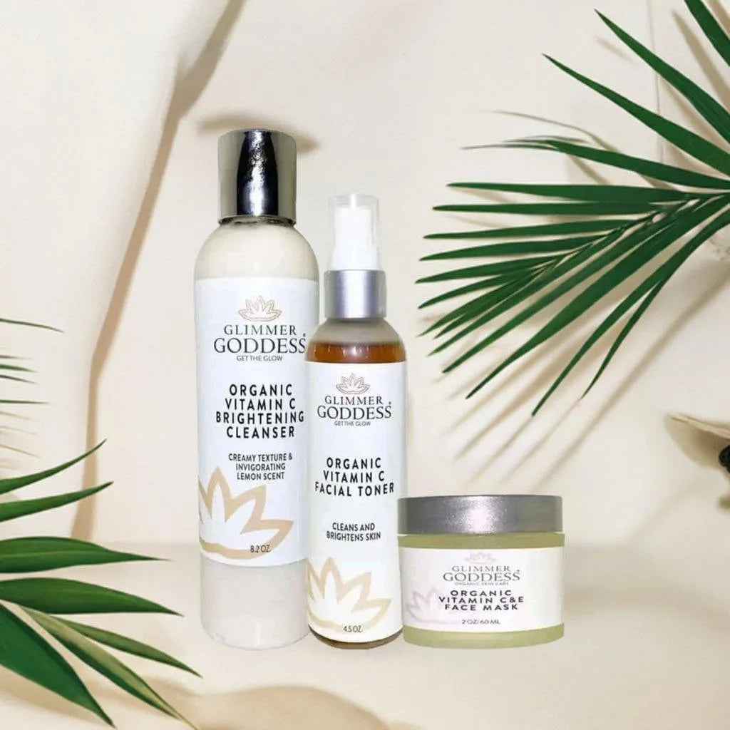 VITAMIN C BRIGHTER SKIN ORGANIC SKIN CARE 3 STEP CLEANSING KIT - brighter, Brighter Skin, care, cleansing, Cleansing Kit, illuminate, natural, organic, Organic Skin Care, Skincare, vitamin, Vitamin C , MayasBeautyPalace , www.mayasbeautypalace.com , Skincare