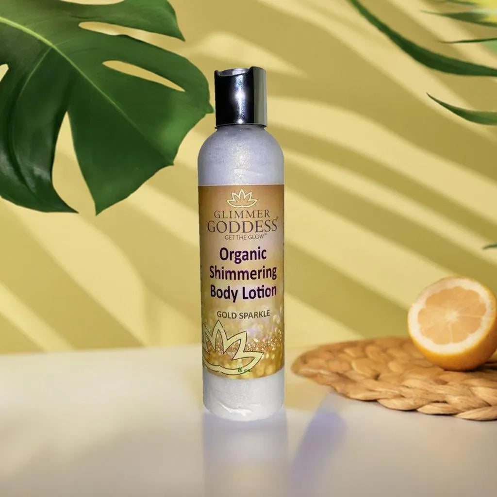 ORGANIC SHIMMER BODY LOTION: GLOW WITH NATURAL RADIANCE! - body, enhance, glimmer, glow, goddess, lotion, natural, organic, radiant, shimmer, skin, sparkle , MayasBeautyPalace , www.mayasbeautypalace.com , Beauty & Skincare