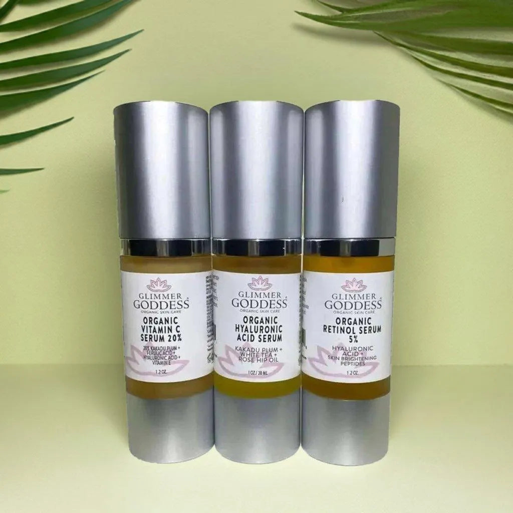 ORGANIC FIRM & GLOW SET OF 3 ANTI-AGING SERUMS - aging, anti, Anti-Aging, Beauty & Skincare, glow, natural, organic, Organic serums, radiance, radiant, serum, skin, Skin tightening, youthful , MayasBeautyPalace , www.mayasbeautypalace.com , Beauty & Skincare