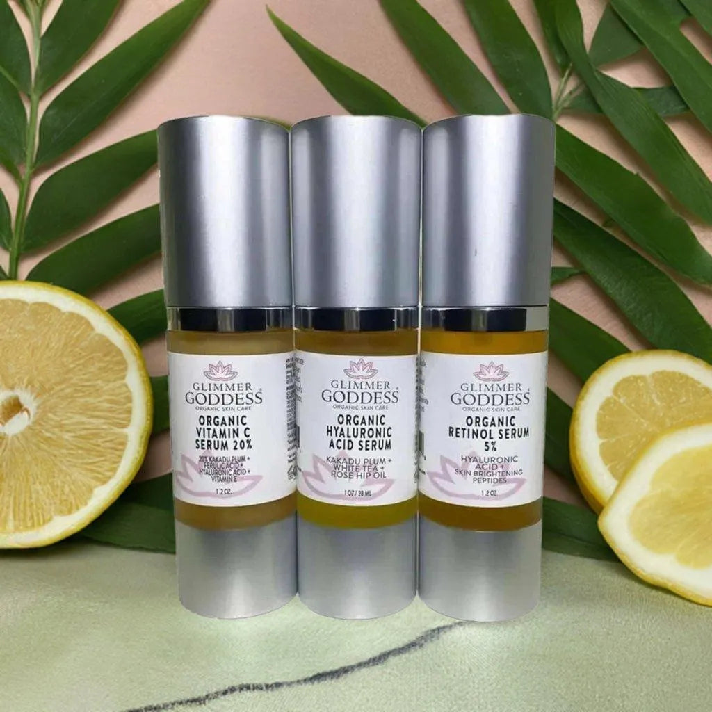 ORGANIC FIRM & GLOW SET OF 3 ANTI-AGING SERUMS - aging, anti, Anti-Aging, Beauty & Skincare, glow, natural, organic, Organic serums, radiance, radiant, serum, skin, Skin tightening, youthful , MayasBeautyPalace , www.mayasbeautypalace.com , Beauty & Skincare