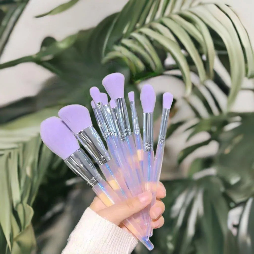 PURPLE MAKEUP BRUSH SET: ELEVATE YOUR BEAUTY ROUTINE WITH STYLE! - beauty, brush, brushes, complete, elevate, makeup, perfect, purple, routine , MayasBeautyPalace , www.mayasbeautypalace.com , Kit