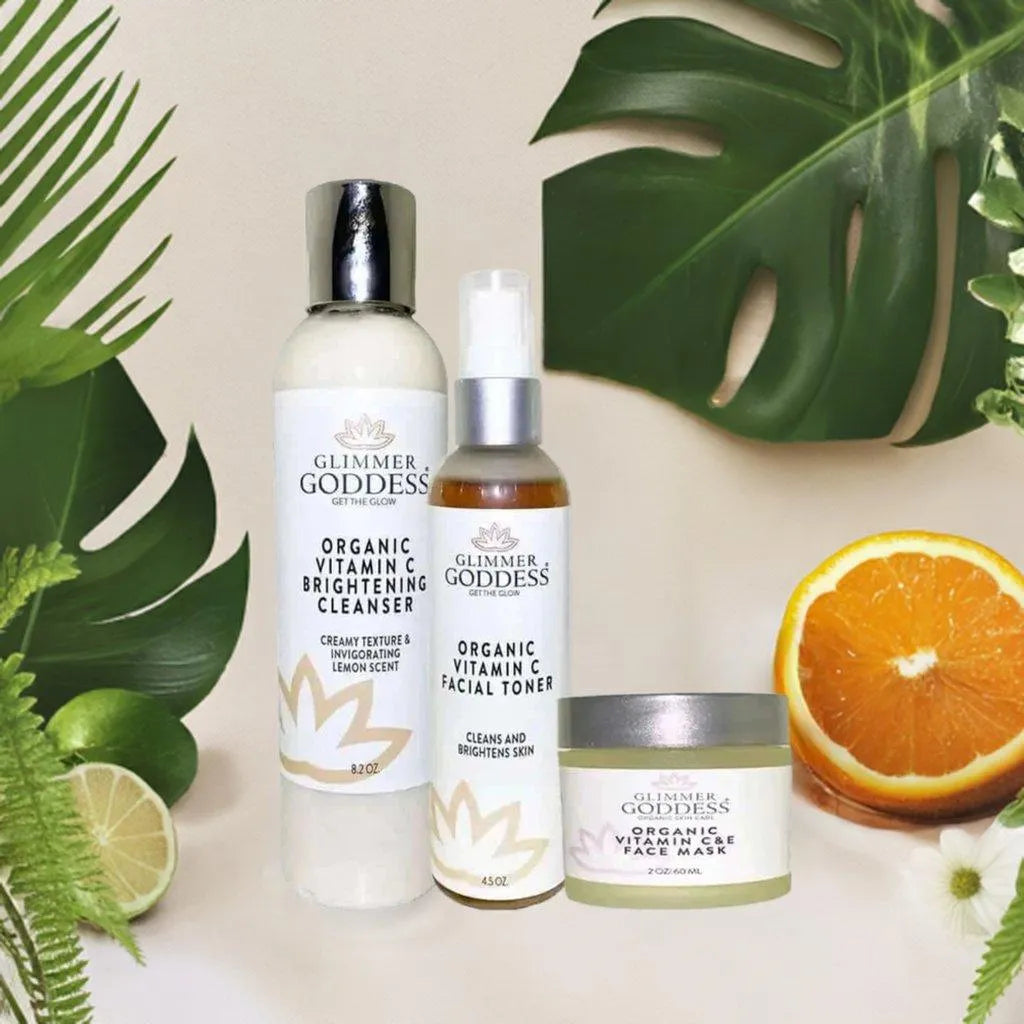 VITAMIN C BRIGHTER SKIN ORGANIC SKIN CARE 3 STEP CLEANSING KIT - brighter, Brighter Skin, care, cleansing, Cleansing Kit, illuminate, natural, organic, Organic Skin Care, Skincare, vitamin, Vitamin C , MayasBeautyPalace , www.mayasbeautypalace.com , Skincare