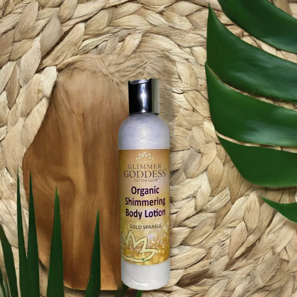 ORGANIC SHIMMER BODY LOTION: GLOW WITH NATURAL RADIANCE! - body, enhance, glimmer, glow, goddess, lotion, natural, organic, radiant, shimmer, skin, sparkle , MayasBeautyPalace , www.mayasbeautypalace.com , Beauty & Skincare