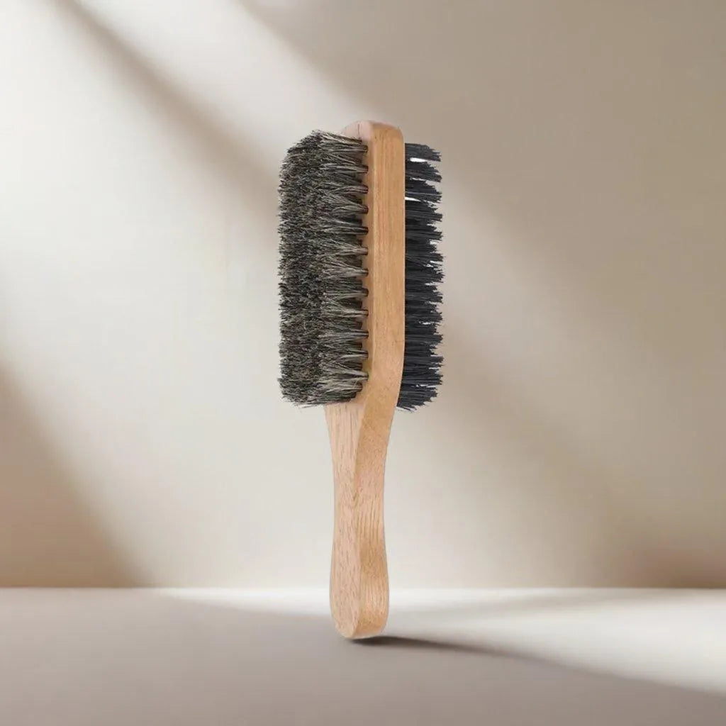 PREMIUM NATURAL BOAR BRISTLE WOODEN HAIR BRUSH FOR MEN: GENTLE GROOMING ESSENTIAL! - beard, boar, bristle, brush, hair, men, natural, wooden , MayasBeautyPalace , www.mayasbeautypalace.com , Hair