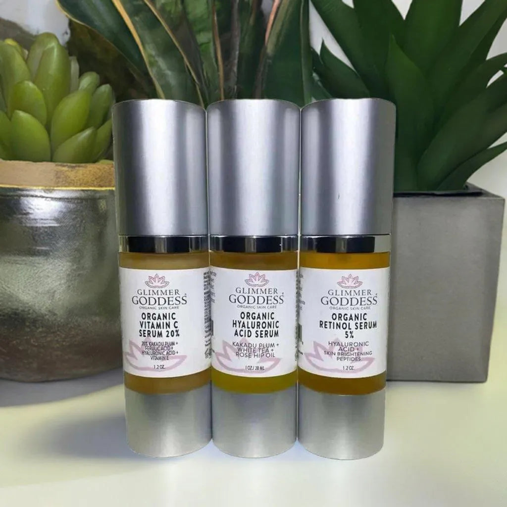 ORGANIC FIRM & GLOW SET OF 3 ANTI-AGING SERUMS - aging, anti, Anti-Aging, Beauty & Skincare, glow, natural, organic, Organic serums, radiance, radiant, serum, skin, Skin tightening, youthful , MayasBeautyPalace , www.mayasbeautypalace.com , Beauty & Skincare