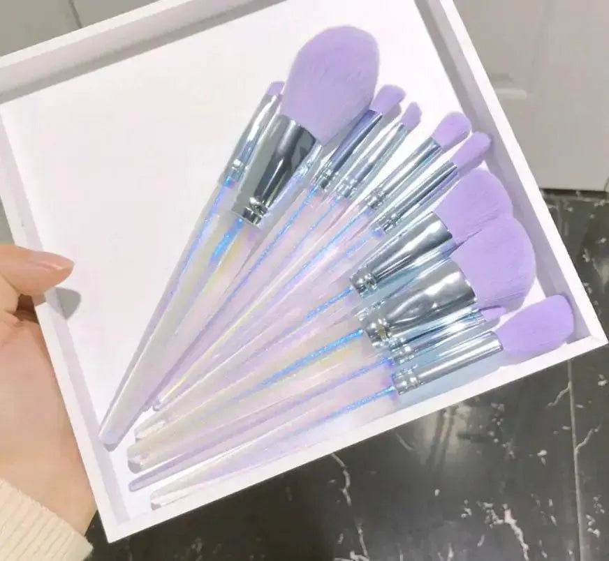 PURPLE MAKEUP BRUSH SET: ELEVATE YOUR BEAUTY ROUTINE WITH STYLE! - beauty, brush, brushes, complete, elevate, makeup, perfect, purple, routine , MayasBeautyPalace , www.mayasbeautypalace.com , Kit